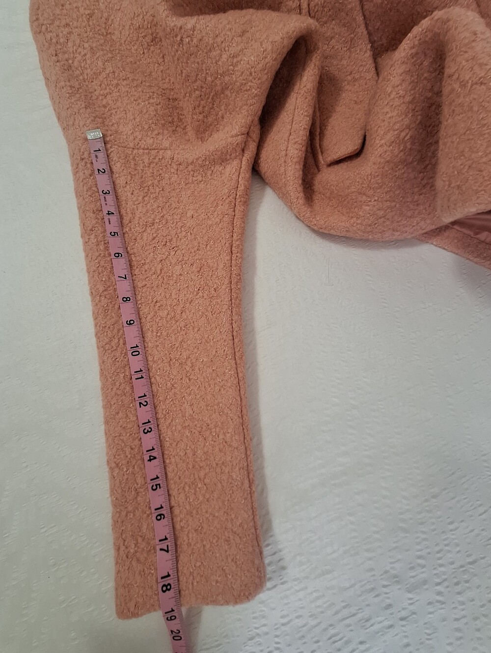 NWT H&M Dusty Pink Teddy Bouclé Jacket - Picture 4 of 8